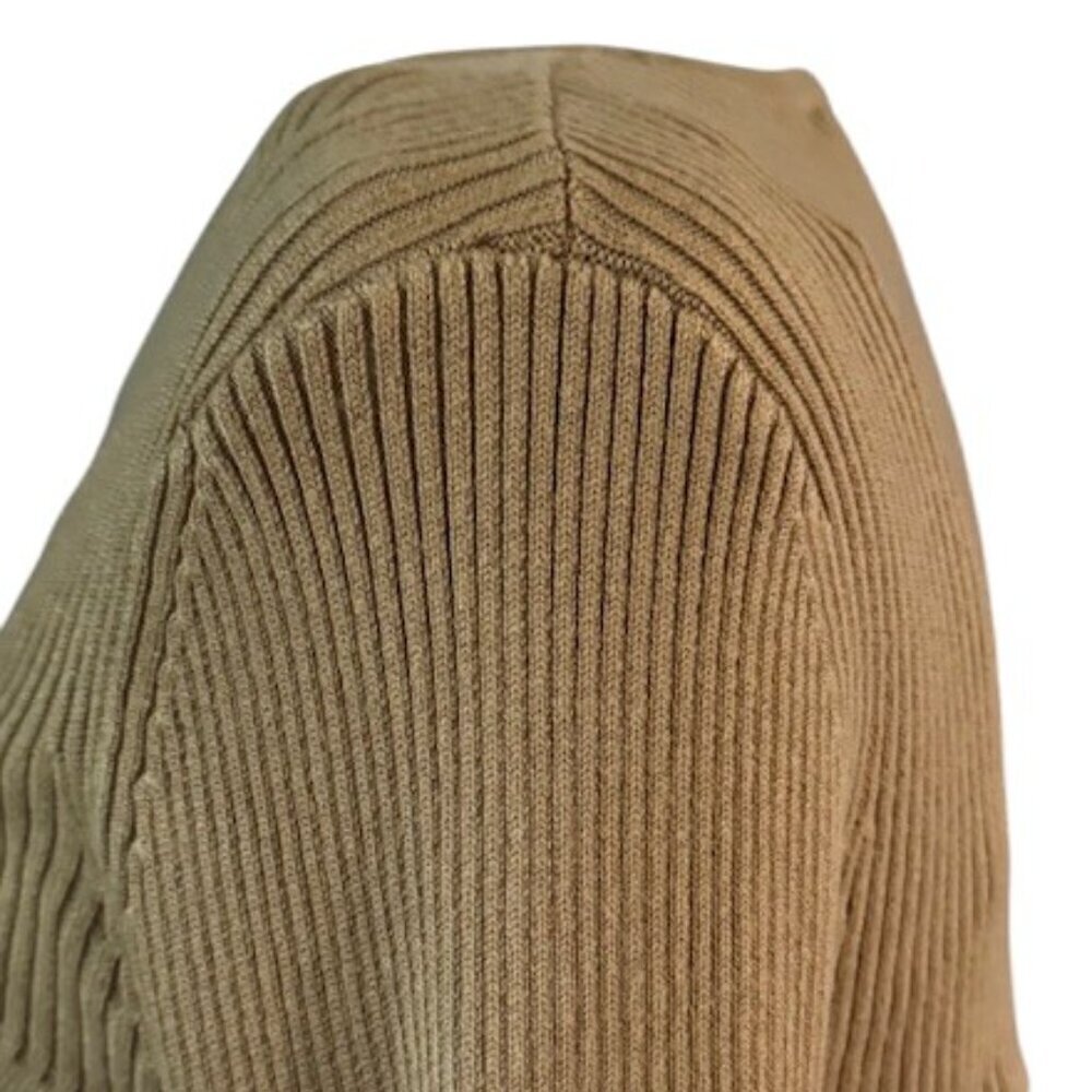 House of Harlow 1960 Bronze Mustard Ribbed Sweater Dress Cropped Shrug Med NWT - Picture 6 of 16